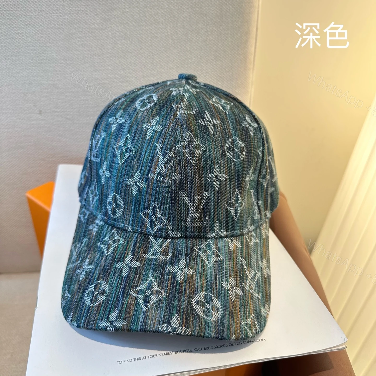 LV 一比一 男/女款 牛仔滿版老花棒球帽 潮流街頭款 — view 1