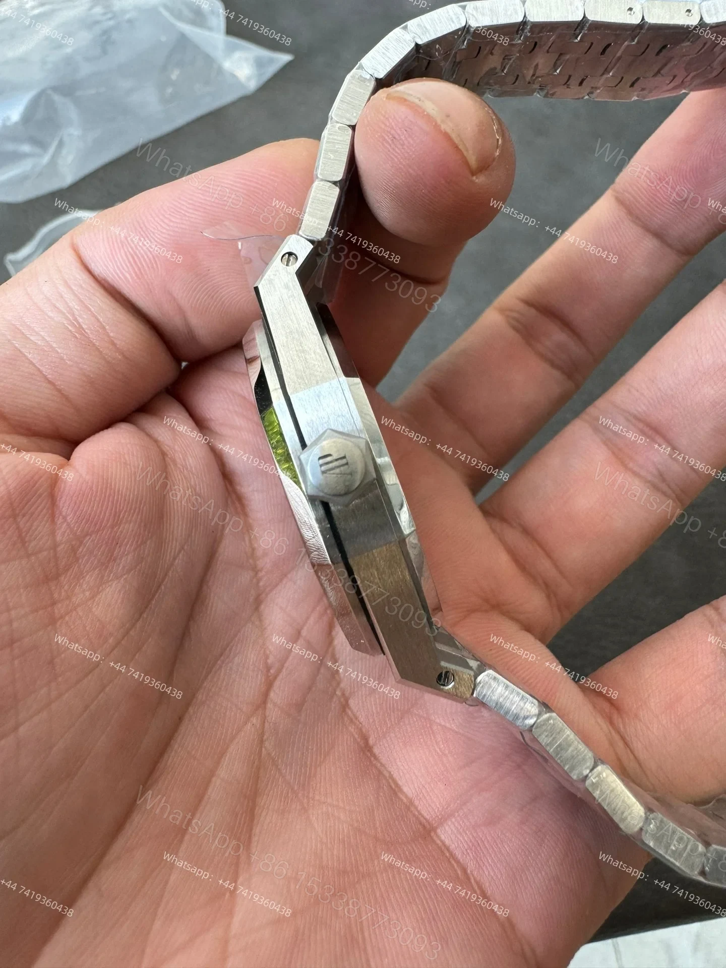 View 8 of Audemars Piguet Super Clone Royal Oak 15451ST Diamond-Set Bezel Black Dial 37MM