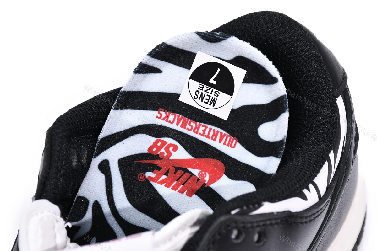 View 3 of Quartersnacks x Nike SB Dunk Low Zebra DM3510-001