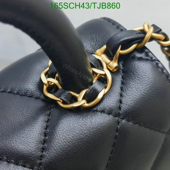 View 7 of Chanel Black Mini Coco Top Handle with Sheepskin 4579