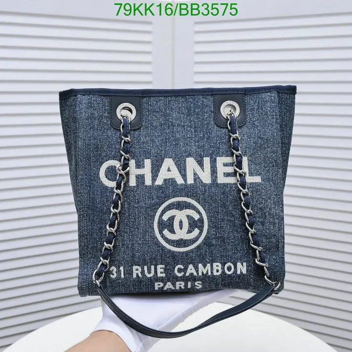 View 15 of Chanel Deauville Chain Black Tote Bag QL854 – Trendy and Functional