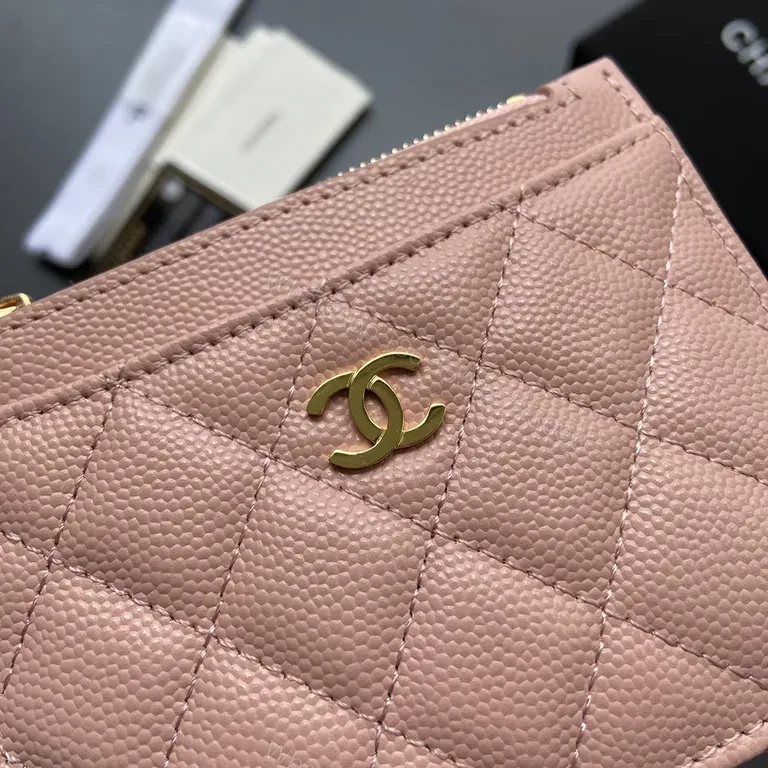 View 5 of Soft Pink Chanel-Quilted Cardholder Wallet: Everyday Luxury