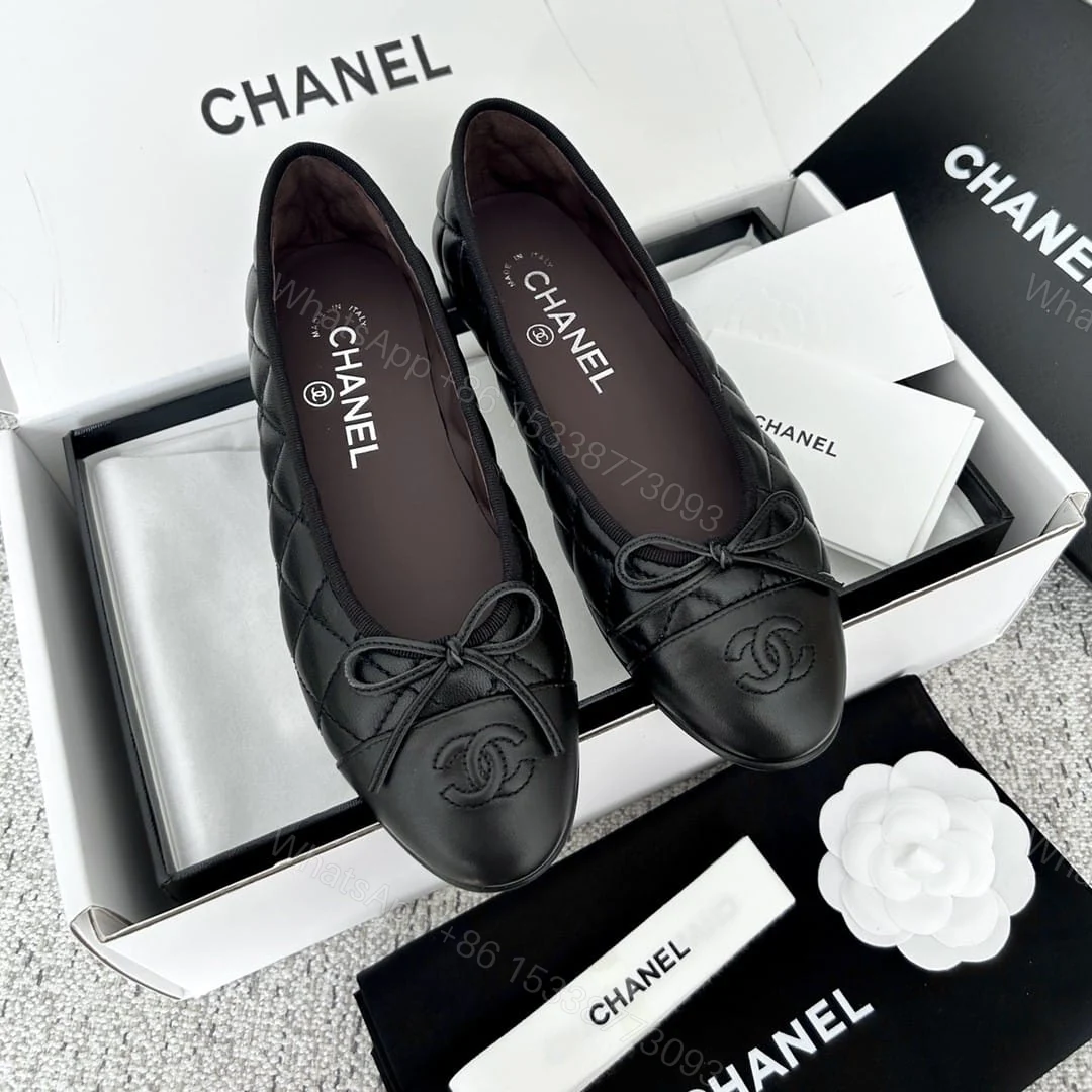 View 3 of Chanel Ballerina Flats Black G26250 X01725 94305