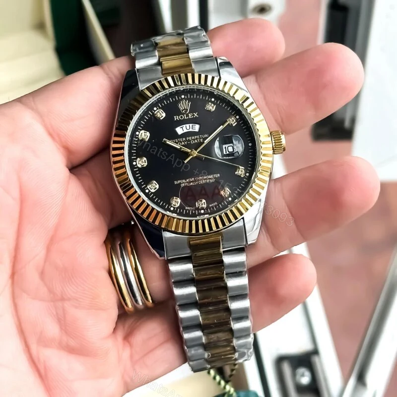 Rolex Day-Date Black Dial 7A Quartz 40mm — view 1