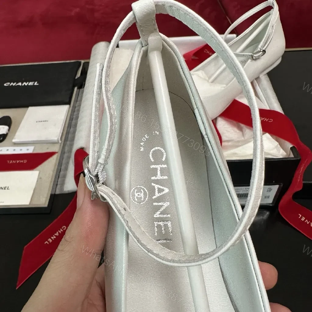 View 8 of White Satin Ballet Flats with Floral Embellishments – Luxe Everyday Comfort