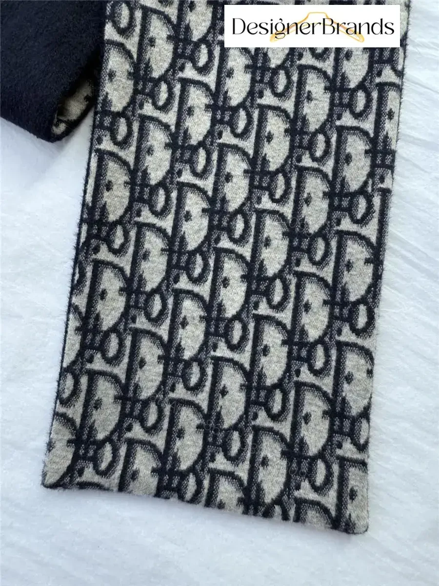 View 6 of Navy Wool-Blend Coat: Structured, Hidden Scarf Lining
