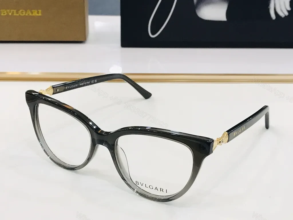 View 8 of Bold BVLGARI Cat-Eye Eyewear: Two-Tone Luxury Frames