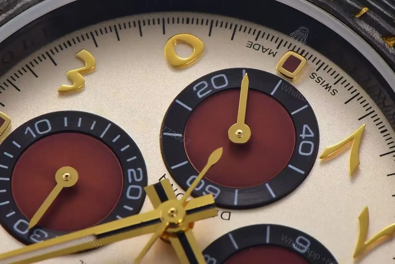 View 9 of Replica DiW Rolex Cosmograph Daytona Volcano CarboQuartz