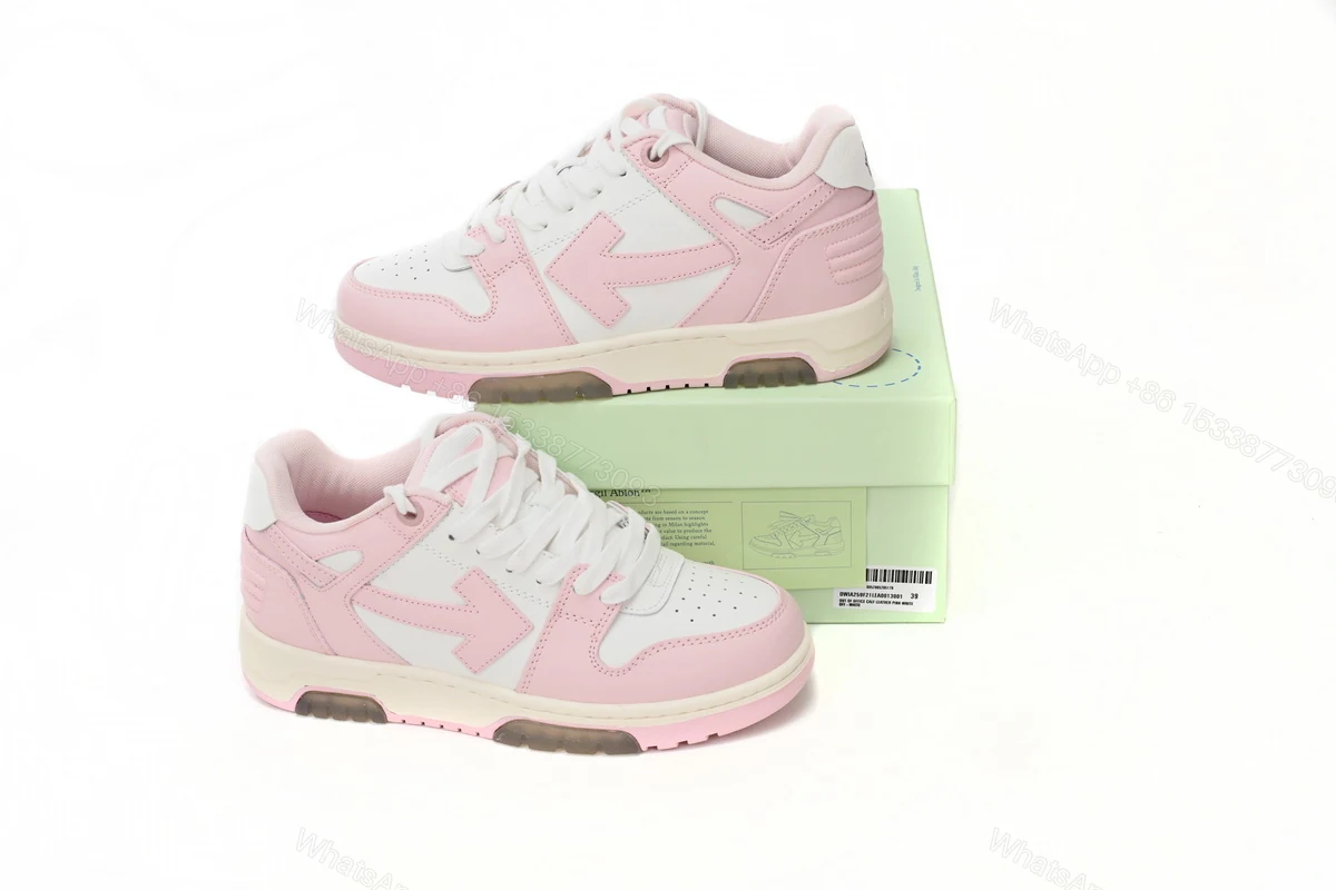 OFF-WHITE Out Of Office OOO Low Tops White Light Pink OWIA259F21LEA0010130 — view 2