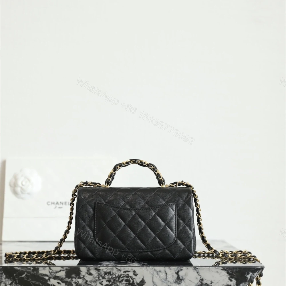 View 3 of 高仿Chanel*25B系列AS5701小牛皮中球單肩包黑色Mini免檢版