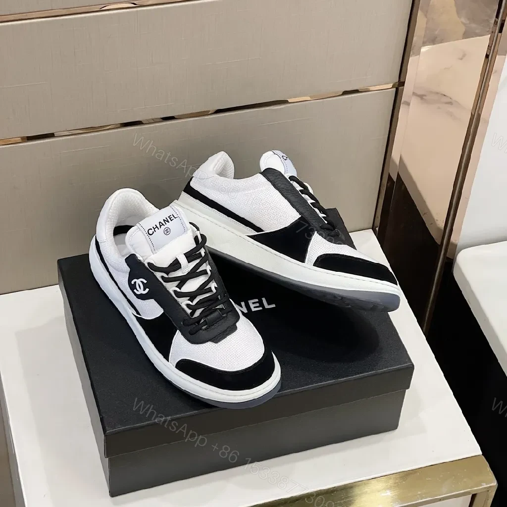 View 9 of Black & White Mesh-Suede Sneaker: Everyday Luxury Comfort