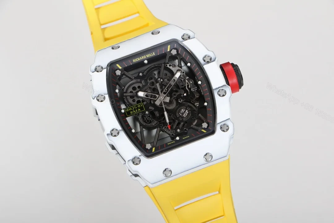 View 2 of Richard Mille RM35-01 NTPT Carbon Fiber RMUL3 White Gemstone Suspension Watch RM35-01-CARBON-WGS4