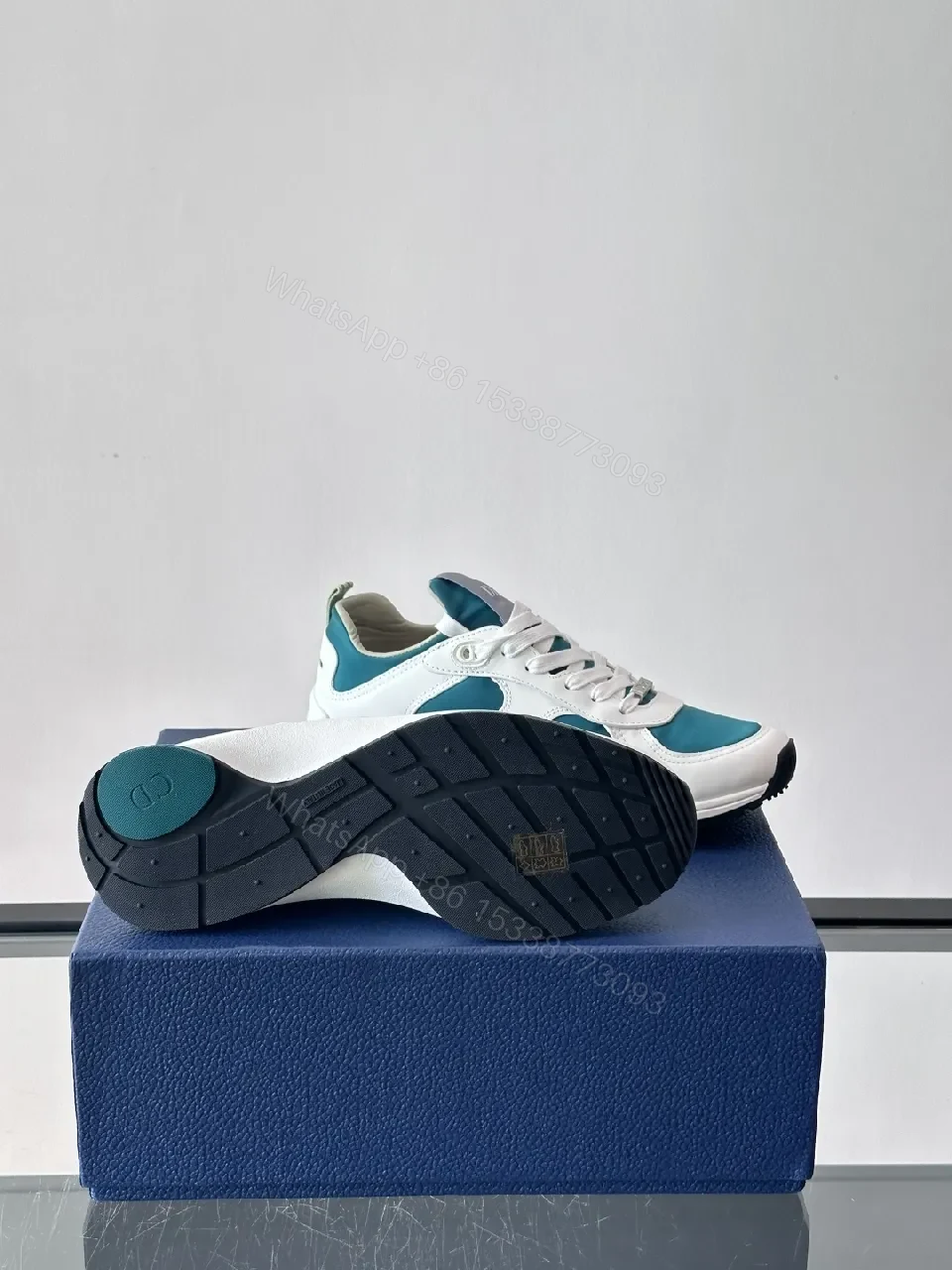 View 6 of White & Teal Luxe High-Tops: Modern Sport-Chic Comfort