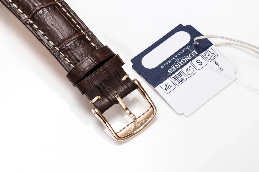 View 9 of Longines Classic Re Edition Men’s Watch Rose Gold with Brown Leather Strap 40mm Case Sapphire Crystal Automatic 7750 Movement