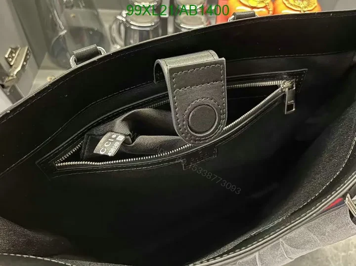 View 8 of Gucci Medium GG Tote Bag in Black Leather NQP987