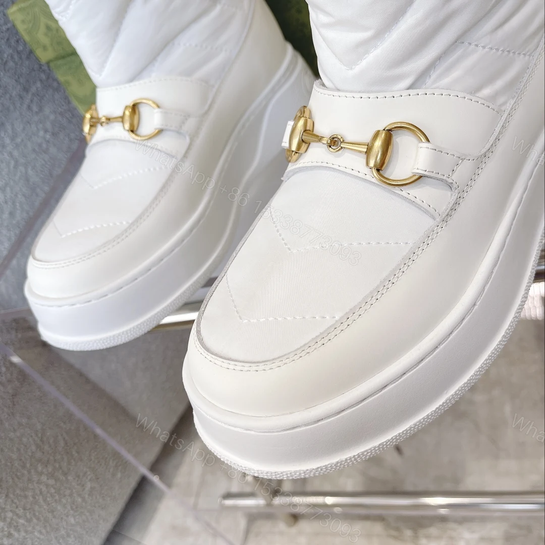 View 7 of GUCCI HORSEBIT CHEVRON QUILTED BOOTS WHITE
