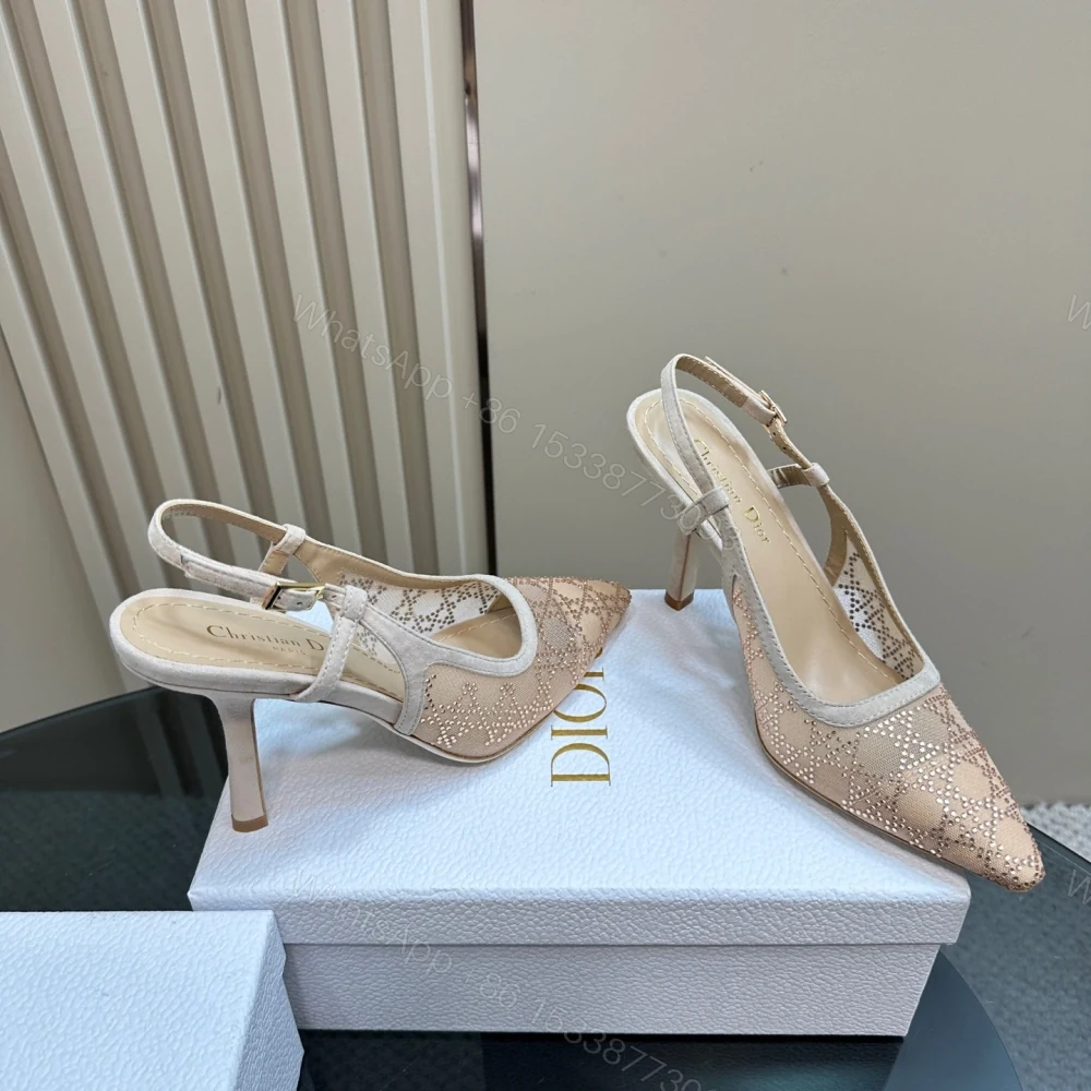 View 4 of 高仿Dior*Capture系列KCV301網鑽細高踭鞋10CM裸色免檢版