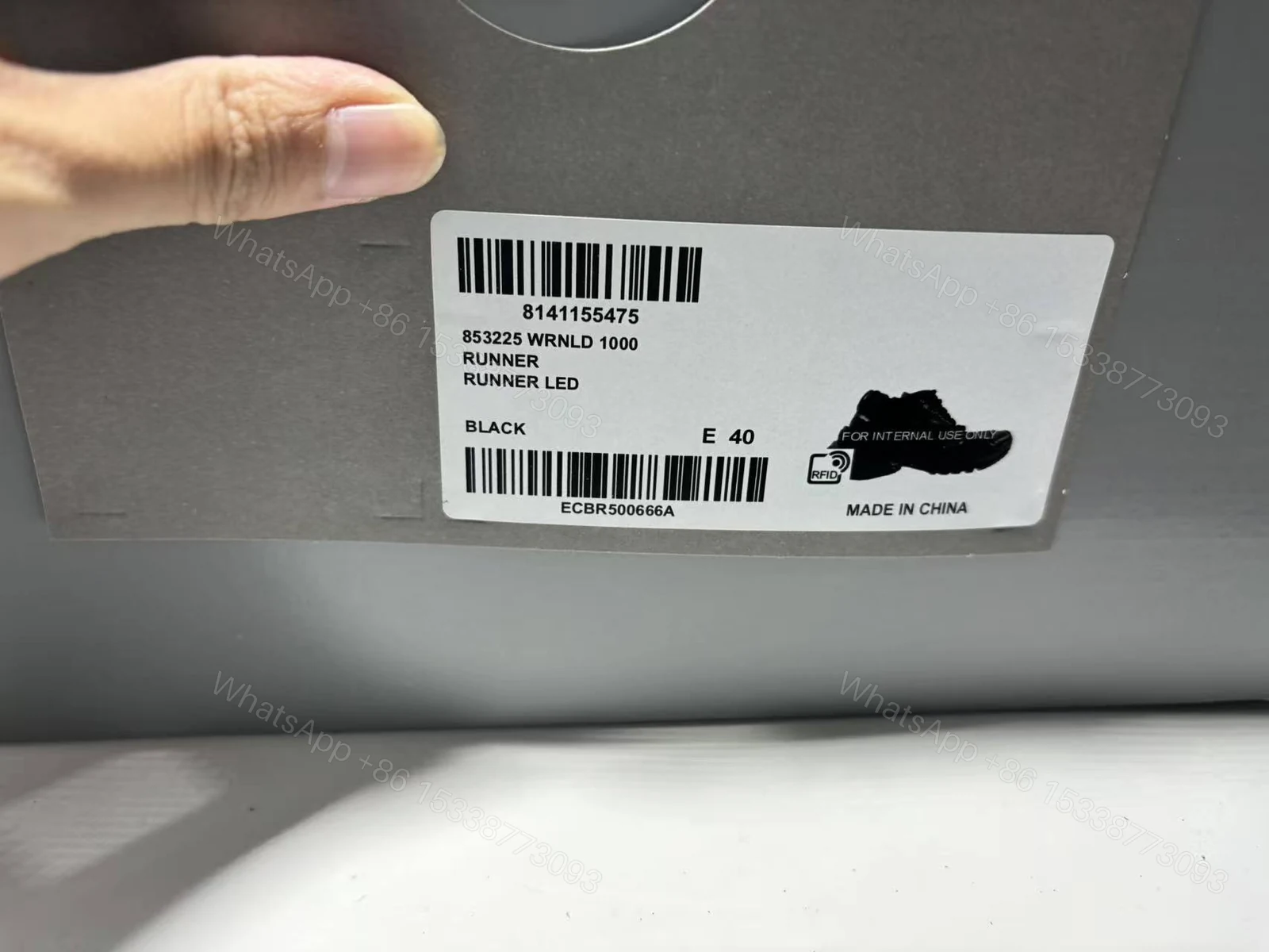 View 4 of Balenciaga RUNNER LED SNEAKER IN BLACK