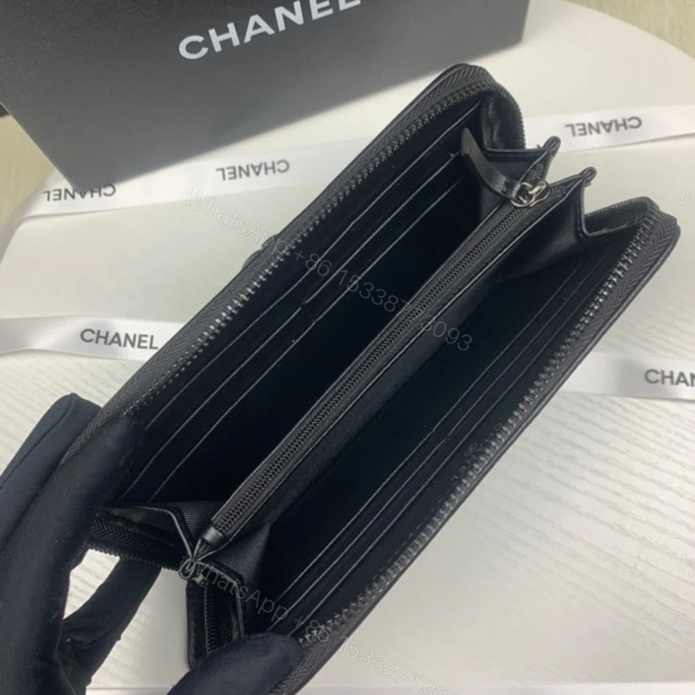 View 3 of Chanel Boy Long Zipped Wallet Black 19.4Cm