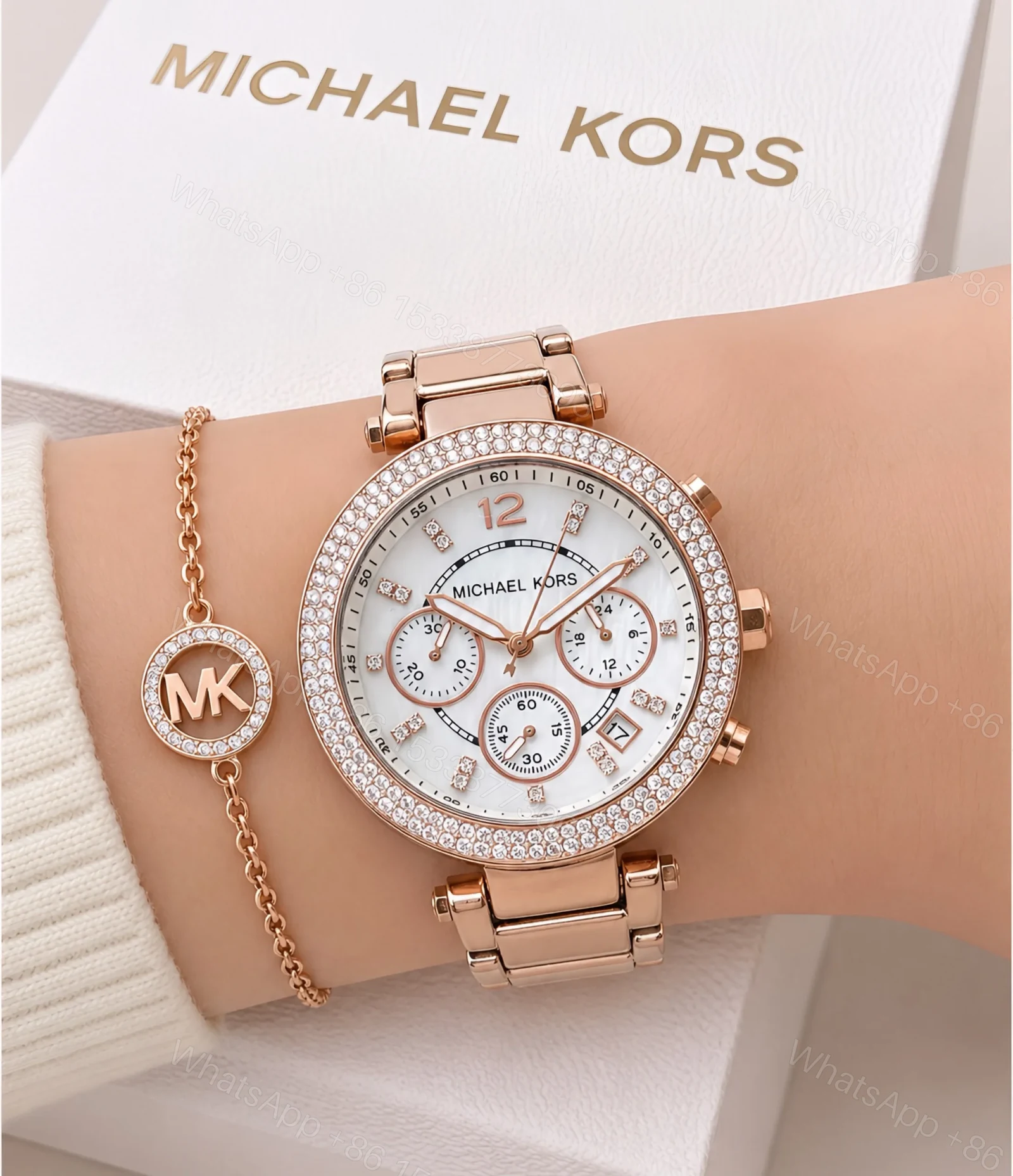 View 3 of Michael Kors Parker MK5491 Rose Gold Chronograph