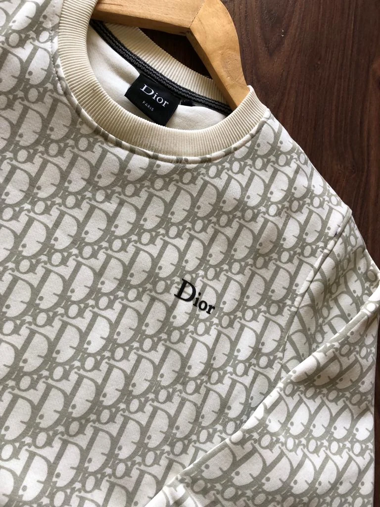 View 2 of FIRST COPY DIOR IMPORTED COTTON FLEECE ROUND NECK SWEATSHIRT