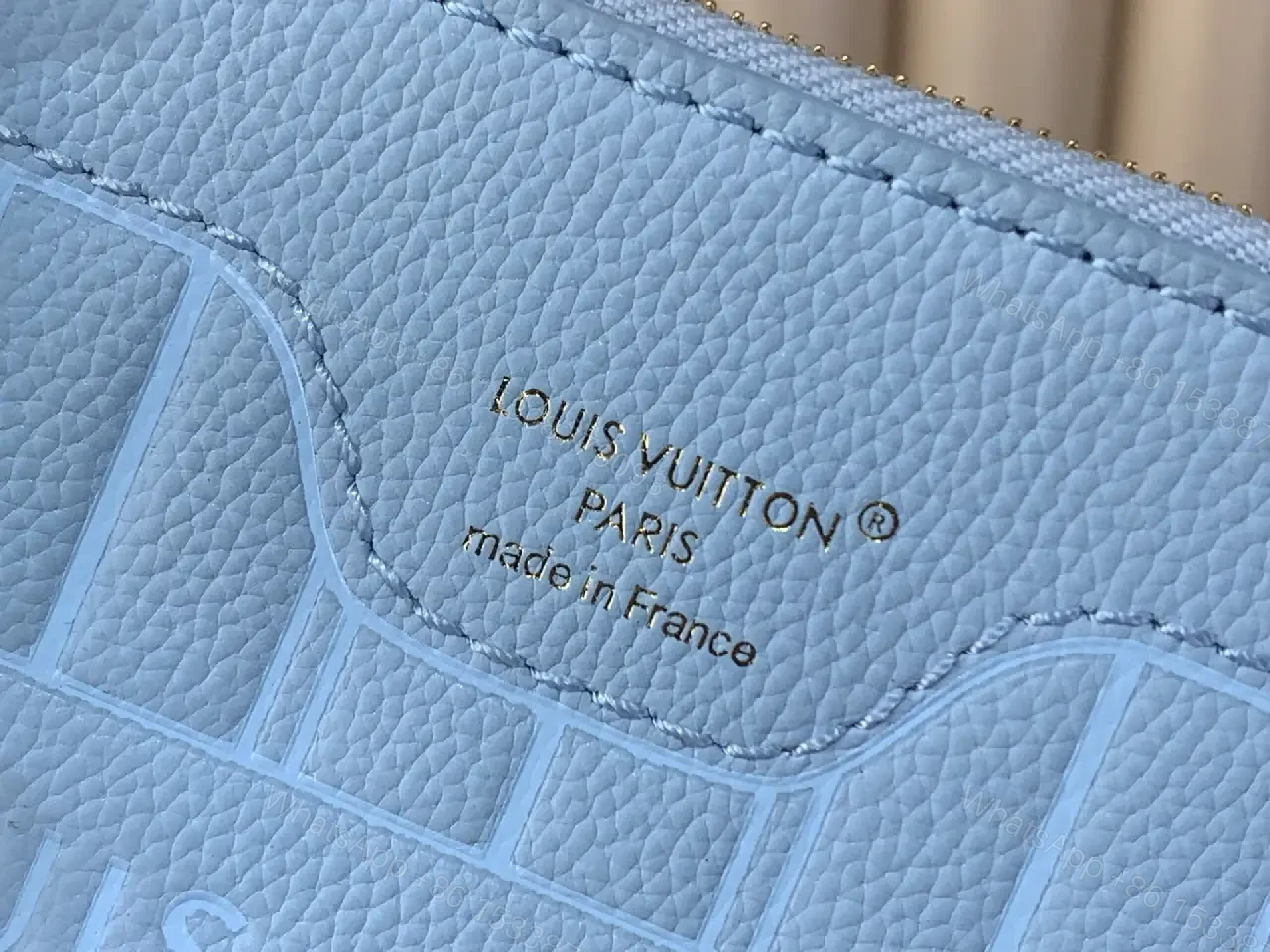 View 9 of Pastel Monogram Tote: Luxurious Monogram-Accent Carryall Tote
