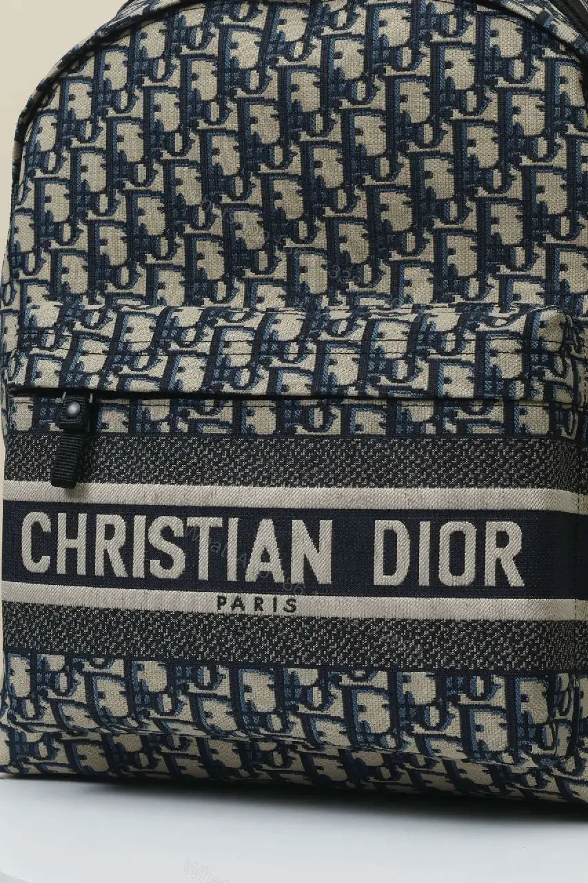 View 5 of Bold Monogram Bag – Luxe Jacquard Backpack, Designer Monogram