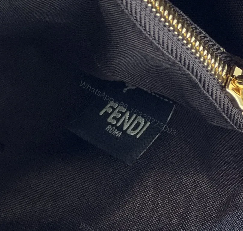 View 7 of Bold Fendi Logo Compact Leather Handbag - Luxury Everyday Style