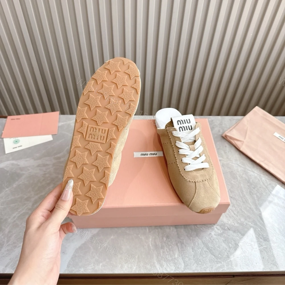 View 6 of MIUMIU PLUME SUEDE MULES DESERT BEIGE 5E467E 054 F0F24 F 005