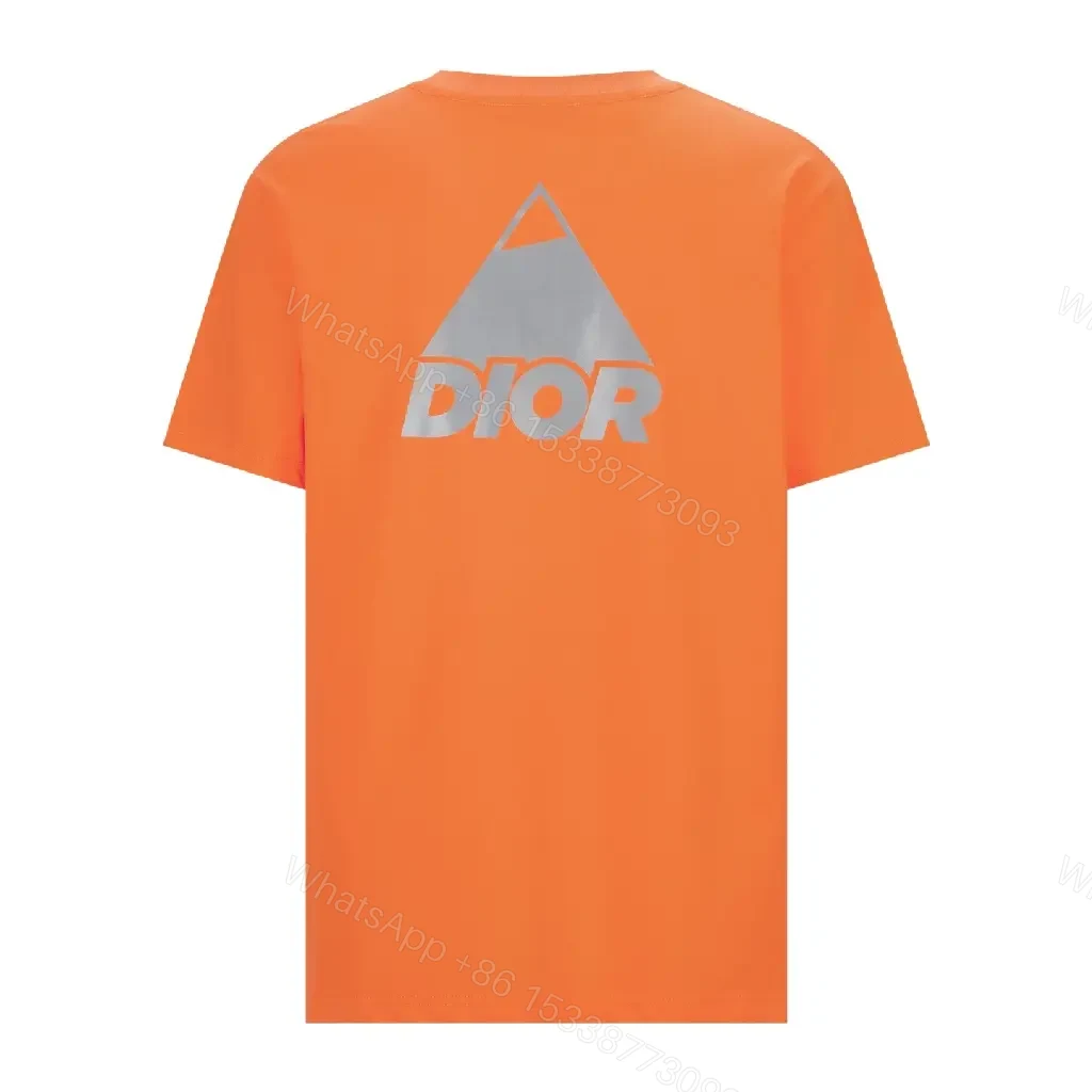View 6 of Vibrant Orange Tee, Subtle Logo, Everyday Luxe T-Shirt