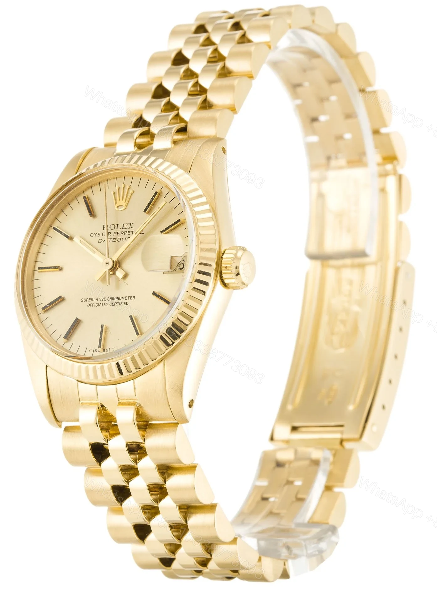 View 2 of Replica Rolex Datejust Mid-Size Champagne Dial 6827 30 mm
