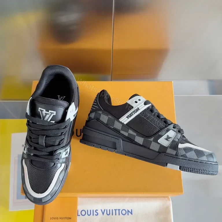 View 4 of Contemporary Luxe High-Tops: Premium Leather, Subtle LV Detail