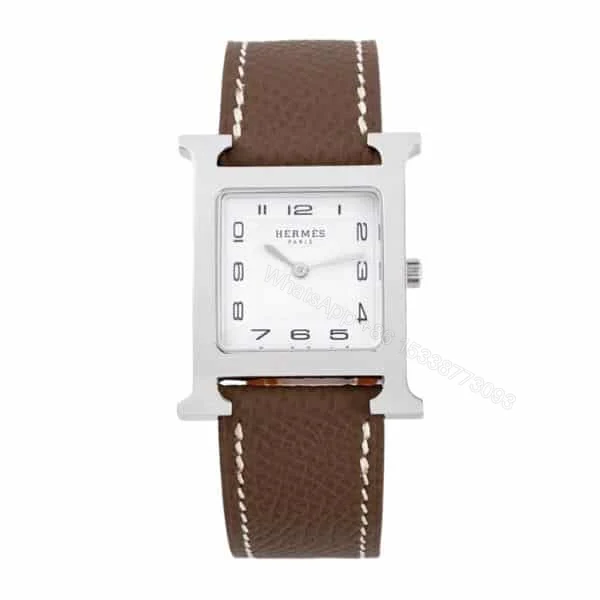 Hermes H Hour Watch Brown Strap 21Mm — view 1