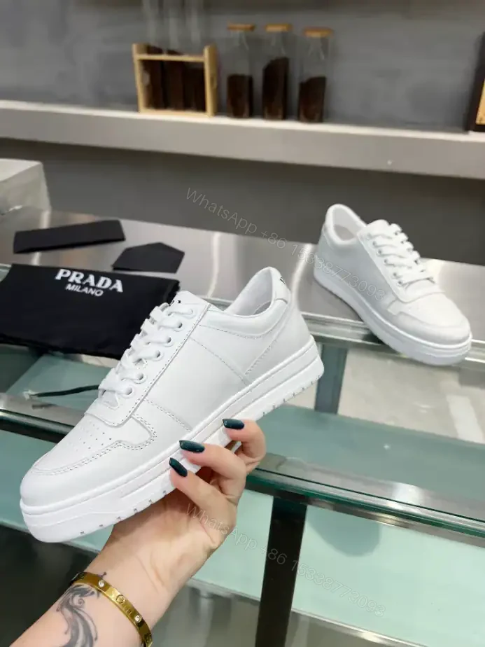 View 4 of PRADA DOWNTOWN BRUSHED LEATHER SNEAKERS – PRD035