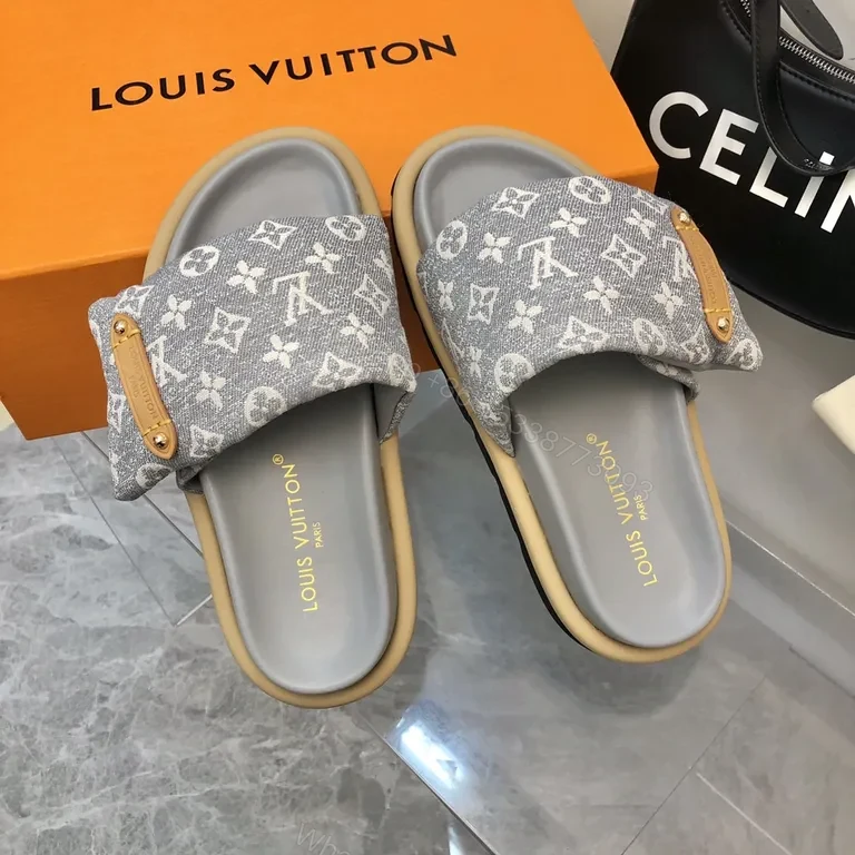 View 3 of Monogram Canvas Slide Sandals: All-Day Comfort Slides