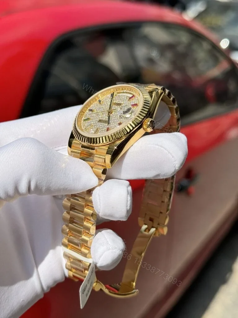 View 5 of Superclone Rolex Day-Date Diamond-Paved Dial 128238-0051 36 mm