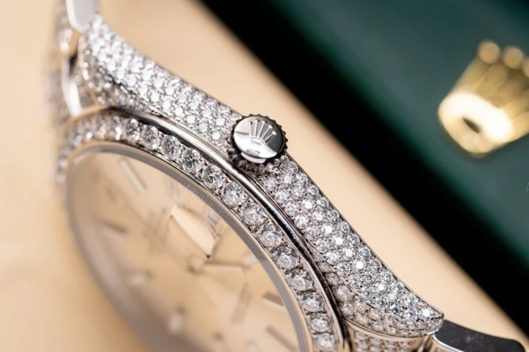 View 3 of Rolex Datejust 126334 41mm With Full Moissanite Diamonds
