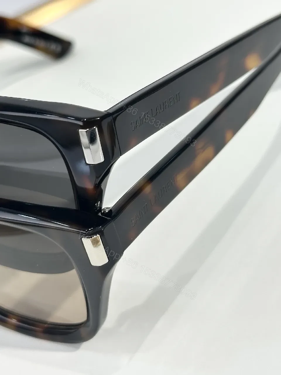 View 4 of Tortoiseshell Acetate Sunglasses with Subtle Branding