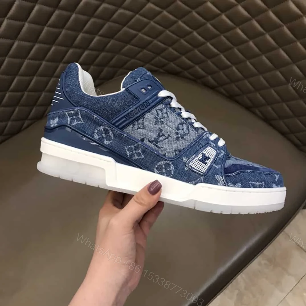 View 2 of VIRGIL ABLOH WRAPS LOUIS VUITTON 408 SNEAKER IN DENIM – LV122