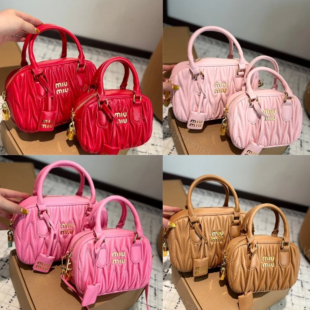 View 3 of MIUMIU ARCADIE MATELASSÉ NAPPA BAG WHITE 20CM 5BB123 N88 F0009 V OOO