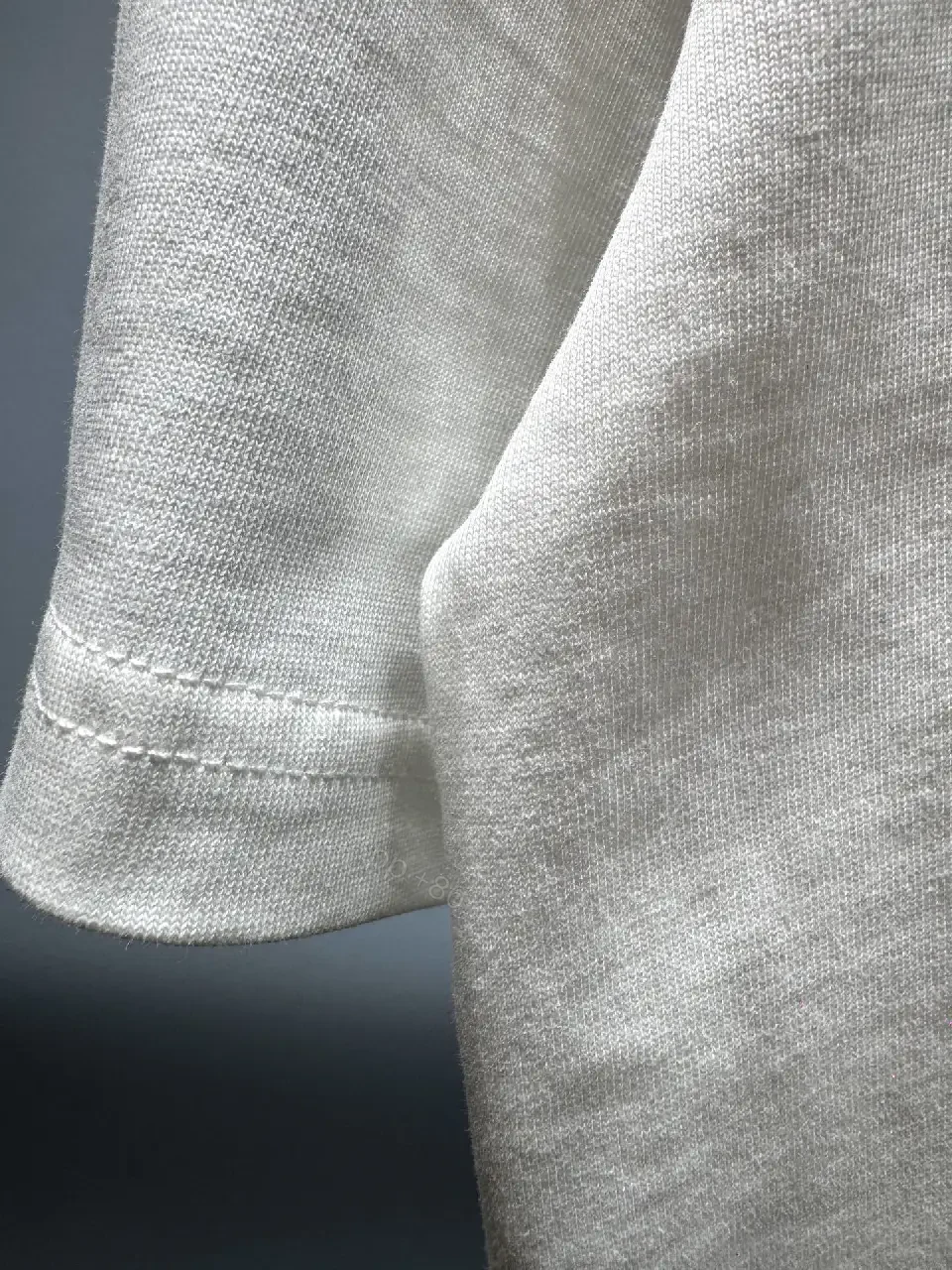 View 4 of White Cotton Crest Tee: Modern Luxury, Relaxed Fit
