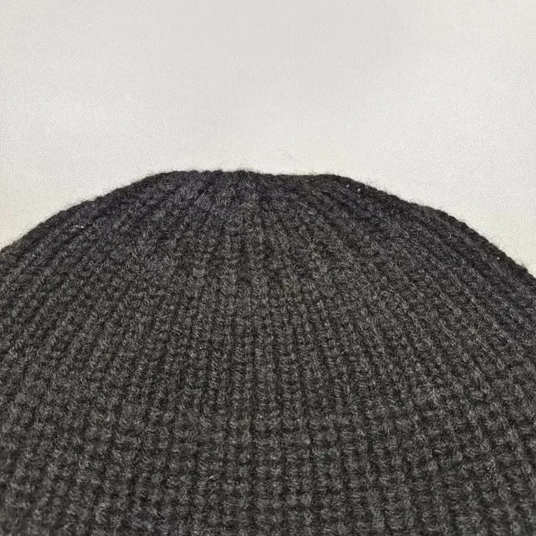 View 3 of Cozy Wool-Blend Beanie with Signature Patch â€” Textured Warmth