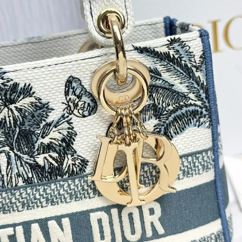 View 3 of Chic Indigo Canvas Satchel: Luxe Craft & Bold Print Bag