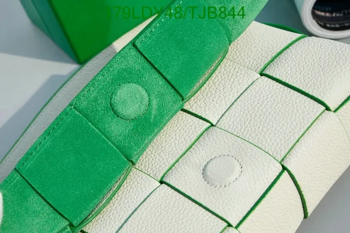 View 16 of Bottega Veneta White Lambskin Cassette Bag in Intrecciato Weave