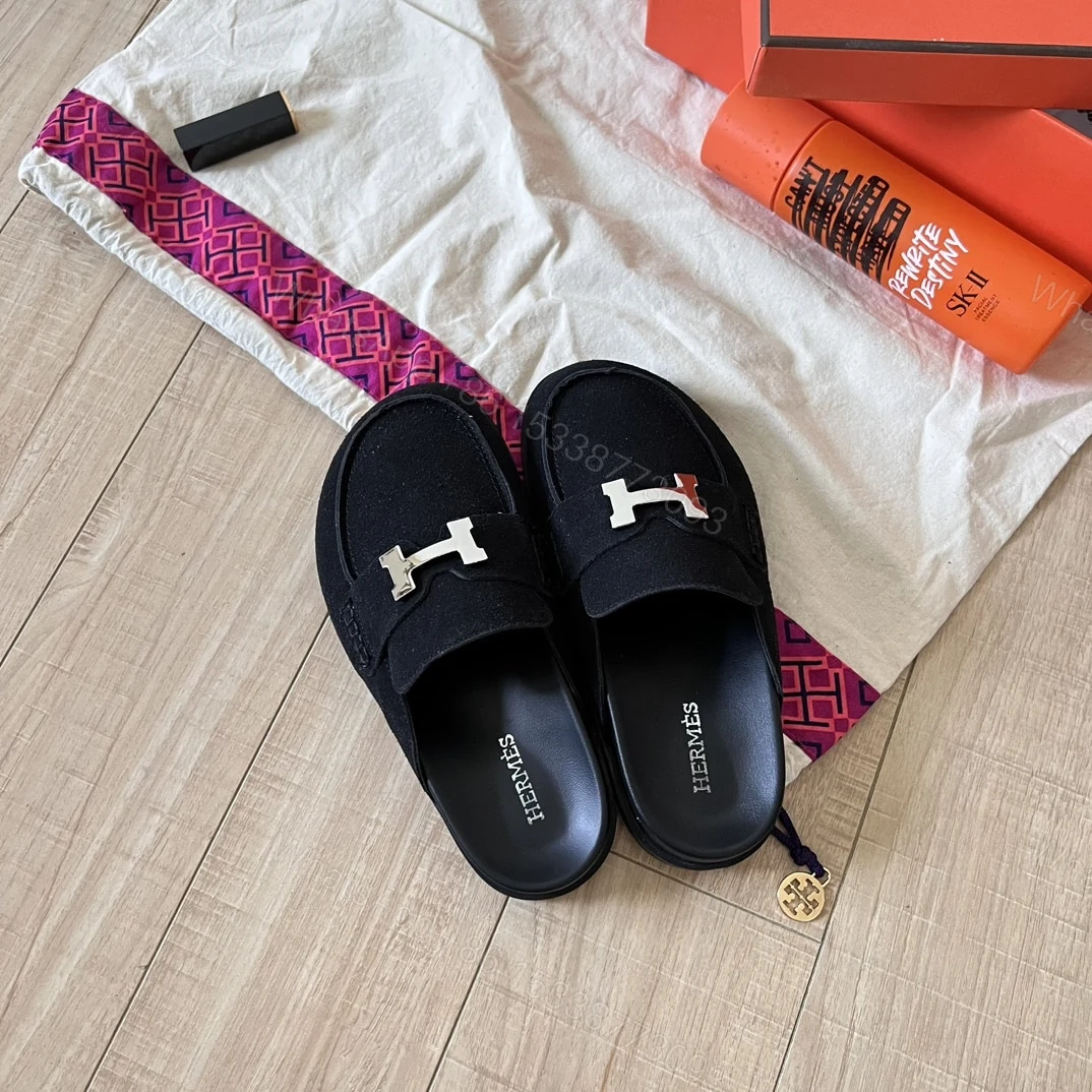 View 7 of HERMÈS GO MULE H SANDAL IN BLACK
