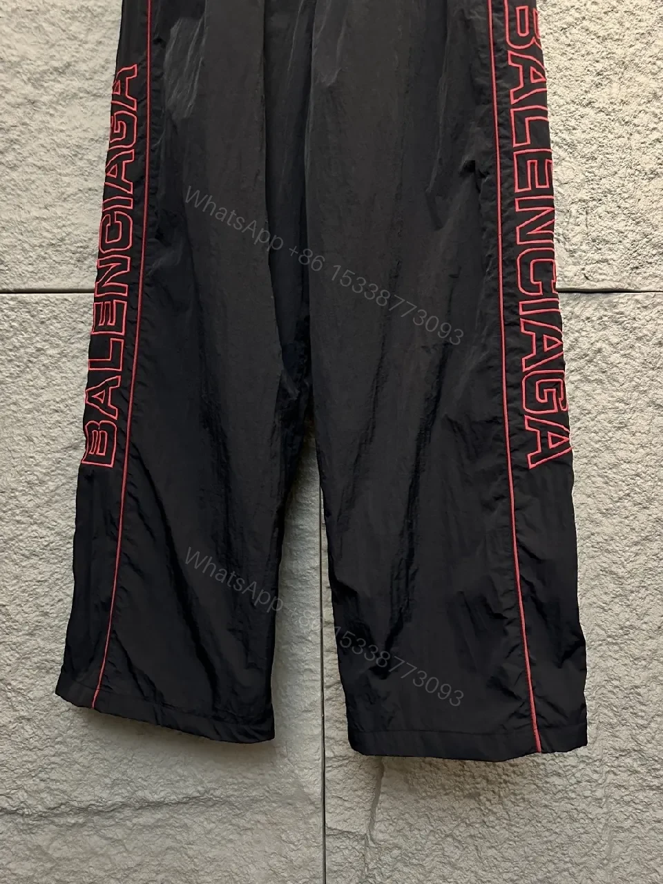View 10 of Bold Red BALENCIAGA Logo Nylon Track Pants