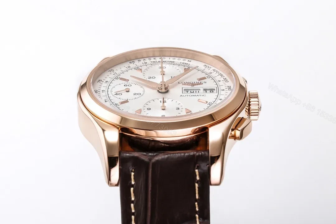 View 5 of Longines Classic Re Edition Men’s Watch Rose Gold with Brown Leather Strap 40mm Case Sapphire Crystal Automatic 7750 Movement