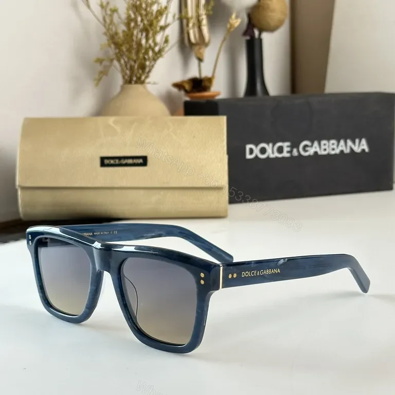 Chic Blue Acetate Sunglasses — Gradient Lenses, D&G Style — view 1