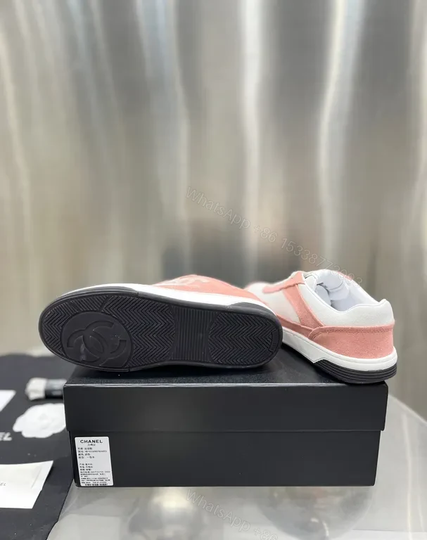View 2 of Chic Pink Suede Leather sneakers - Luxe Sporty Comfort