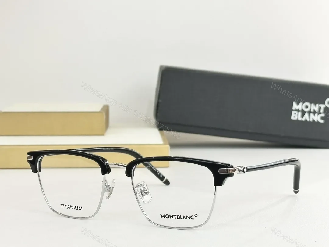 View 2 of Refined Titanium Half-Rrow Eyewear: Subtle Texture, Clarity